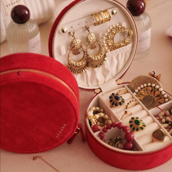 Sezane Jewelry Sezane Large Red Velvet Jewelry Case Poshmark